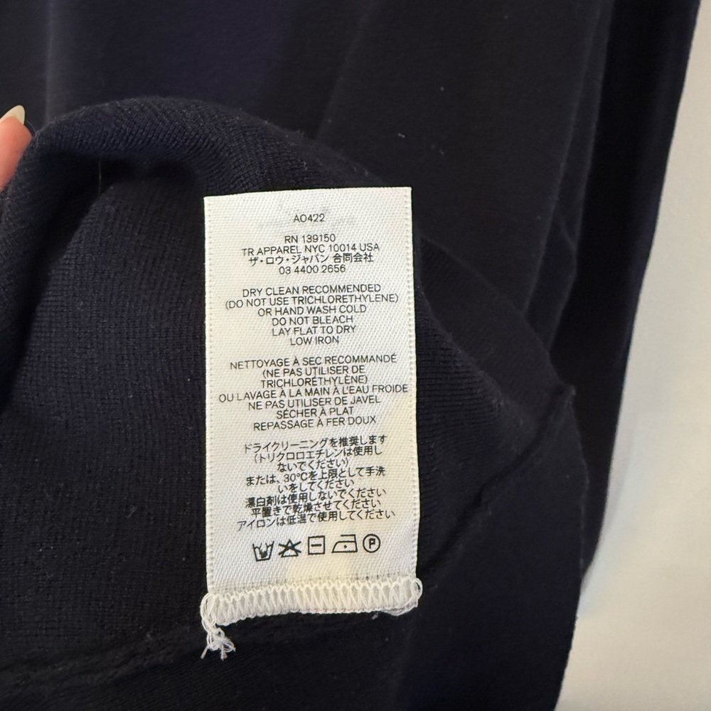 The Row Navy Crema MockNeck Sweater S NWOT - Picture 6 of 6